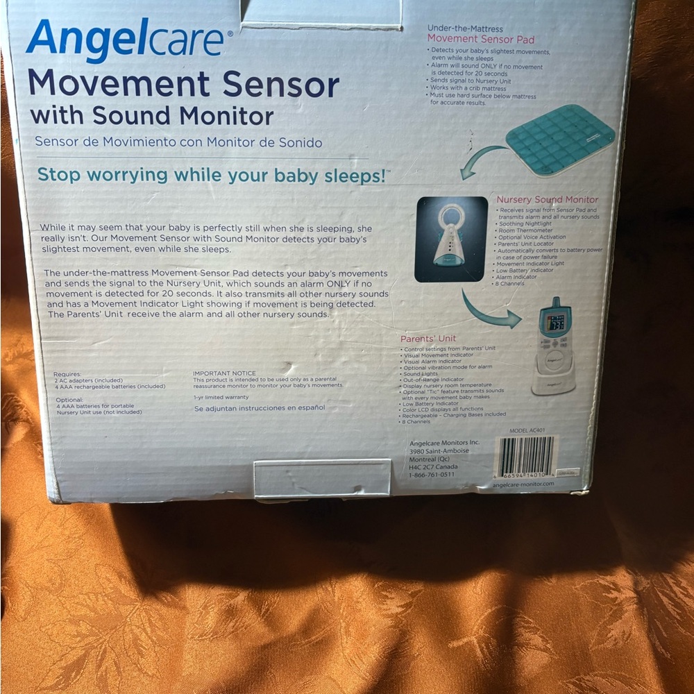 Angelcare Movement Sensor with Sound Monitor - Picture 2 of 2